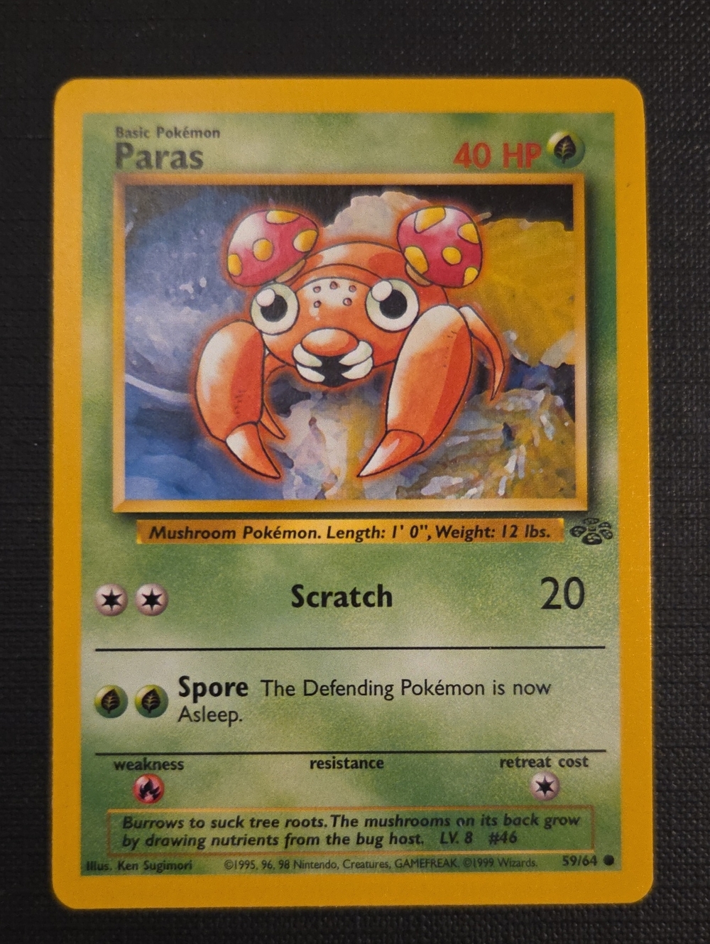 PARAS Pokemon Jungle Set (1999) Trading Card (59/64)